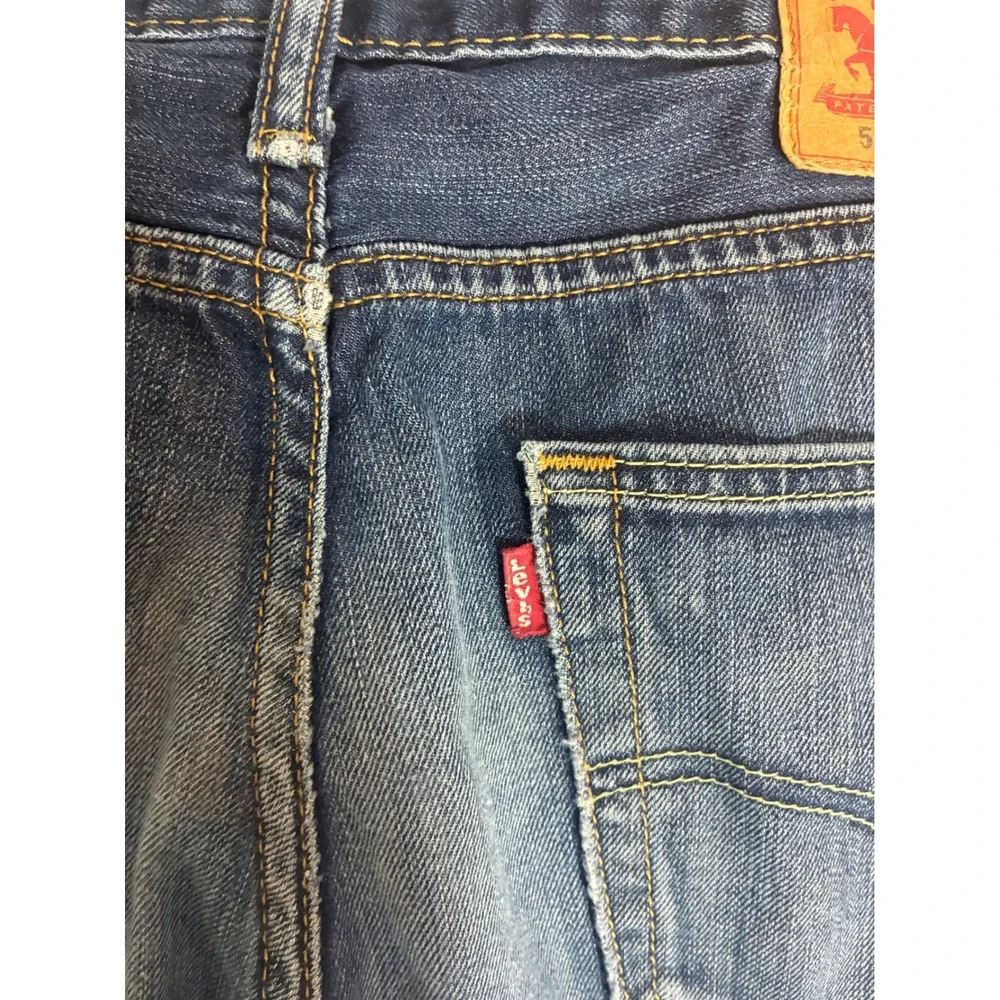 Levis 511 Slim Fit Jeans Mens 34x32 Medium Wash Distressed Denim 04511-1931